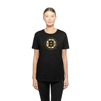 T-shirt à fleurs glamour Boston Bruins New Era noir pour femme