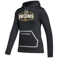 Sweat à capuche adidas noir pour femmes des Bruins de Boston