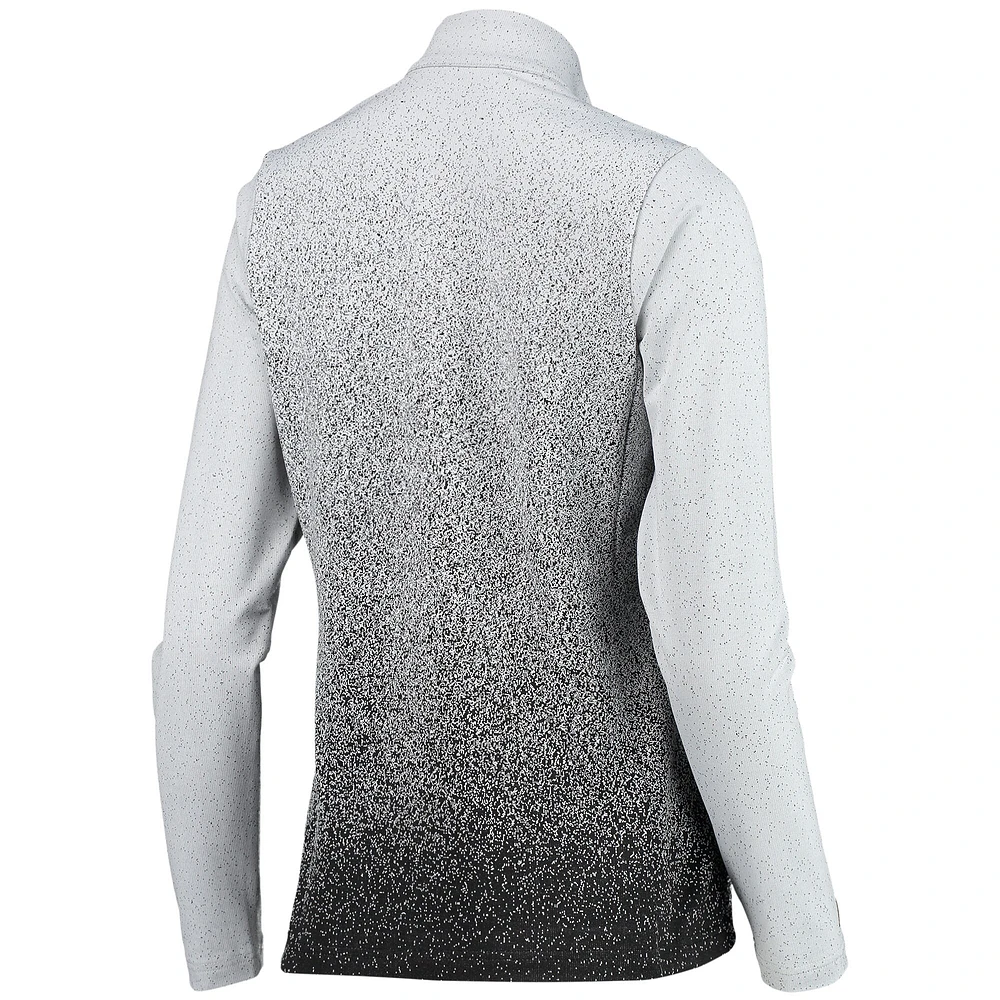 Women's Antigua White/Black Boston Bruins Guide Desert Dry Full-Zip Jacket