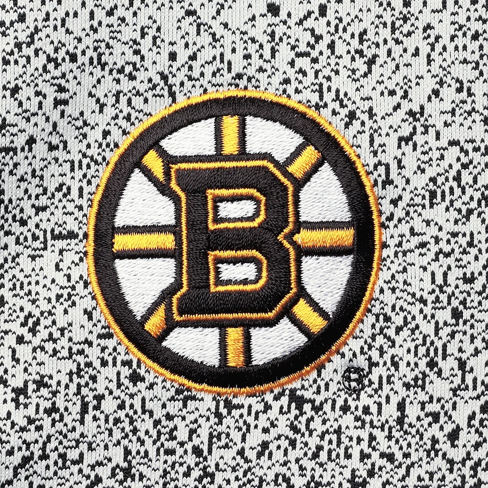 Women's Antigua White/Black Boston Bruins Guide Desert Dry Full-Zip Jacket