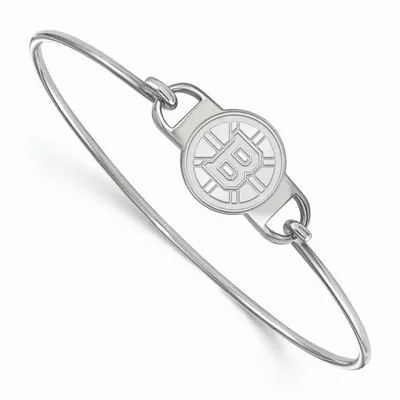 Boston Bruins Women's Sterling Silver Small Wire Bangle Bracelet