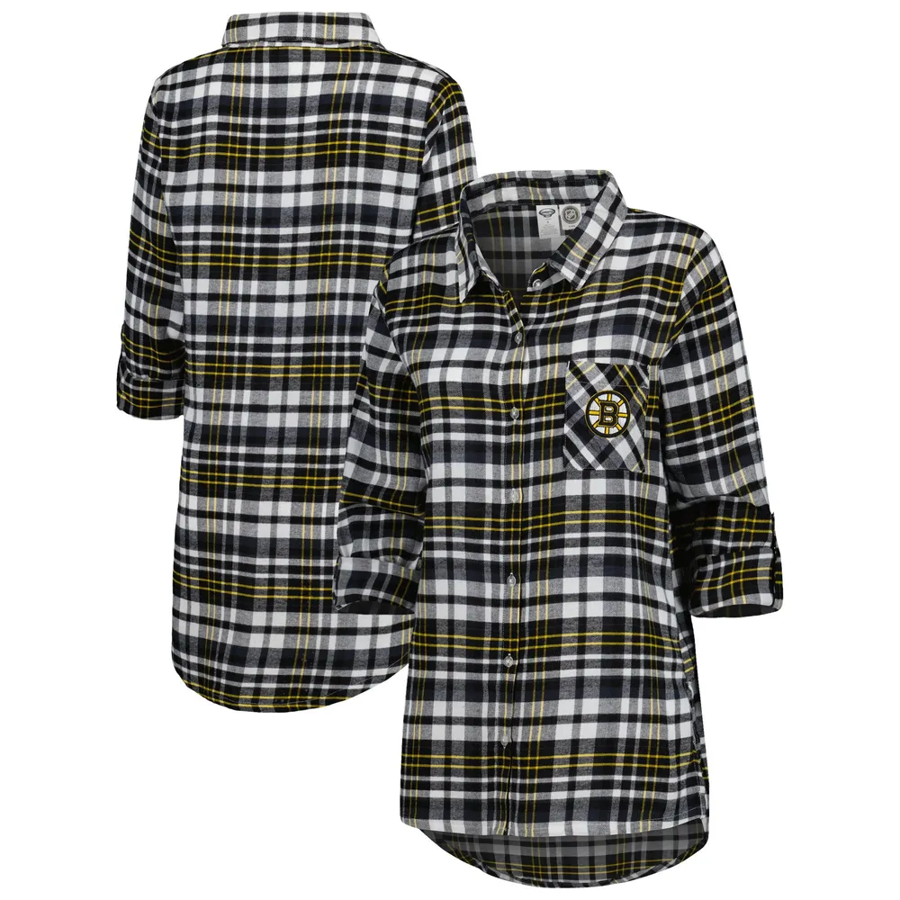 Women's Chicago Bears Concepts Sport Navy Mainstay Plaid Full-Button Long  Sleeve Nightshirt