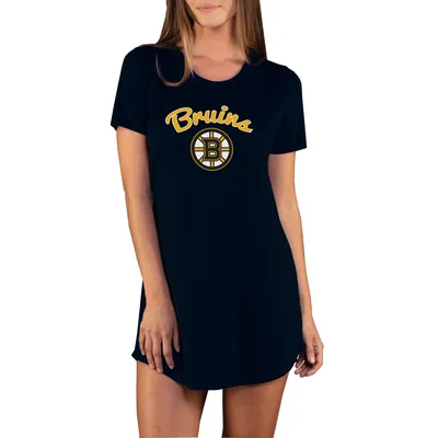 Boston Bruins Concepts Sport Women's Marathon Knit Nightshirt - Black