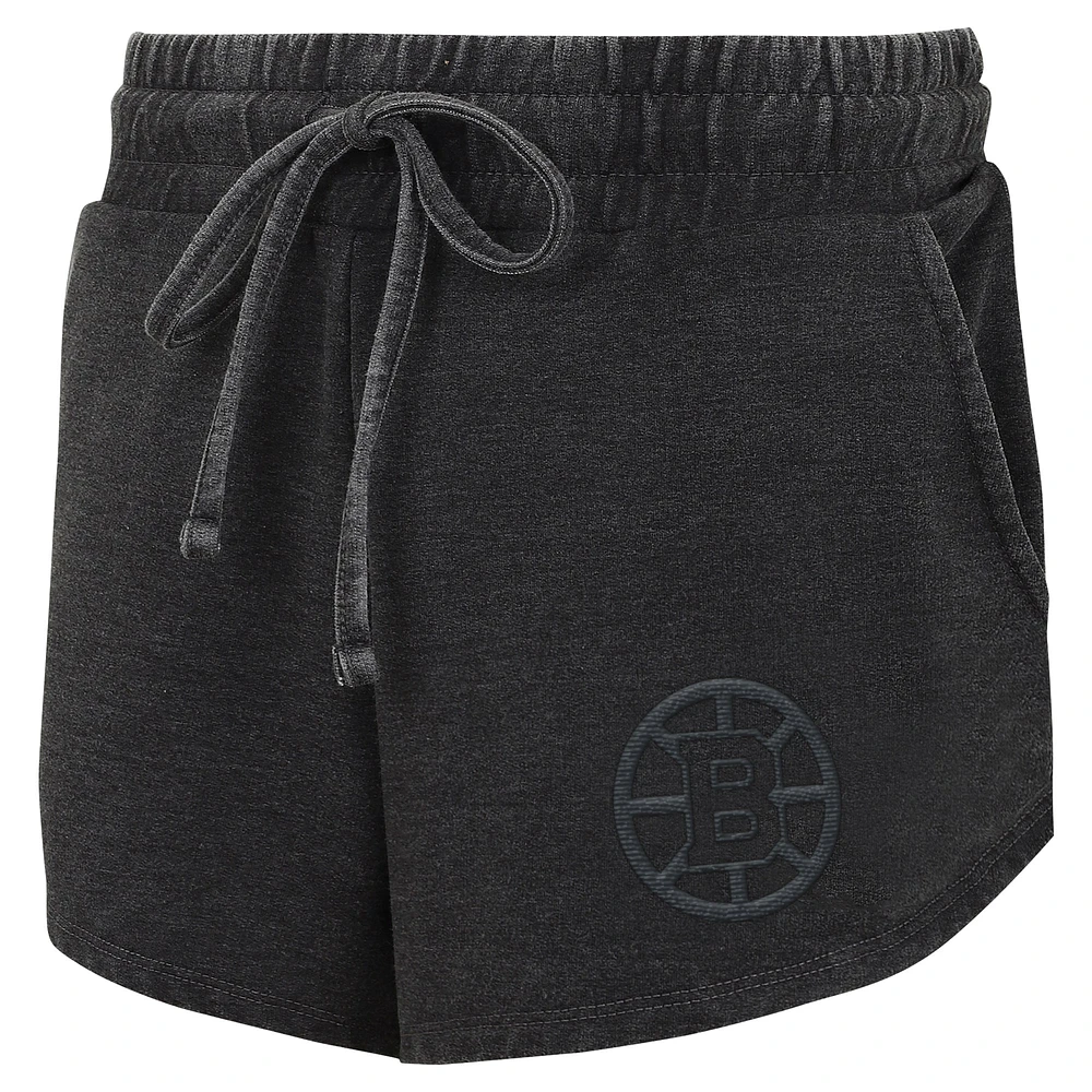 Short en polaire Volley Concepts Sport Charcoal Boston Bruins pour femmes