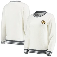 Women's Concepts Sport Cream Boston Bruins Granite Sherpa Pullover Sweatshirt