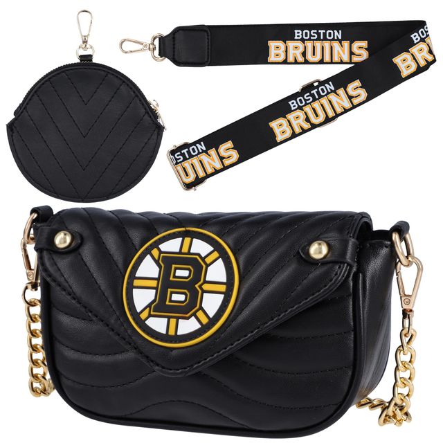 Sac à bandoulière en cuir végétalien Cuce Boston Bruins pour femme