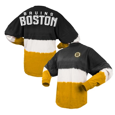 Women's Fanatics Black/Gold Boston Bruins Ombre Long Sleeve T-Shirt