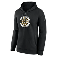 Sweat à capuche en polaire secondaire Authentic Pro Core Boston Bruins noir Fanatics pour femme