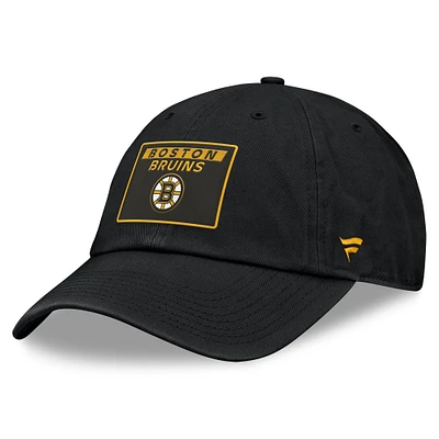 Casquette ajustable authentique Pro Rink des Bruins de Boston pour femmes Fanatics noire