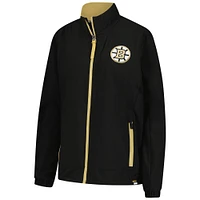 Women's Fanatics Black Boston Bruins Authentic Pro Rink Coaches Full-Zip Jacket