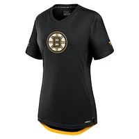 Women's Fanatics  Black Boston Bruins Authentic Pro Rink Tech T-Shirt