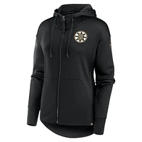 Women's Fanatics  Black Boston Bruins Authentic Pro Scuba Full-Zip Hoodie