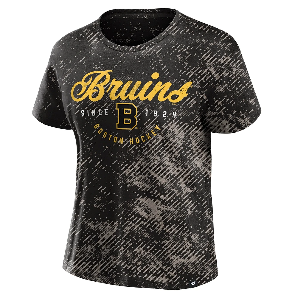 Women's Fanatics  Black Boston Bruins Breakaway T-Shirt