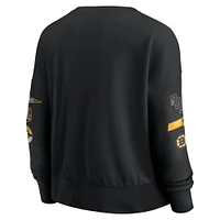 Women's Fanatics Black Boston Bruins Go Team Pullover Sweatshirt