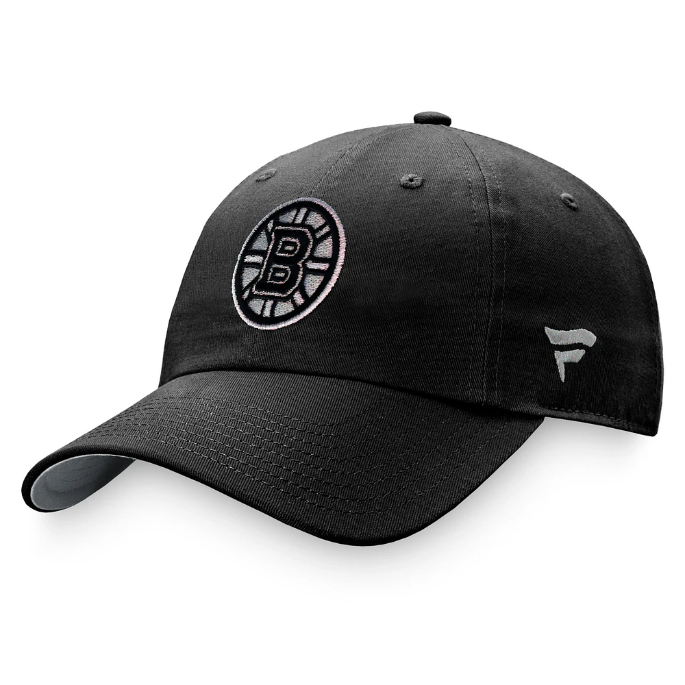 Casquette ajustable noire Fanatics des Bruins de Boston pour femmes