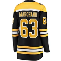 Maillot d'échappée à domicile des Bruins de Boston noir Brad Marchand Fanatics pour femmes