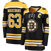 Maillot d'échappée à domicile des Bruins de Boston noir Brad Marchand Fanatics pour femmes