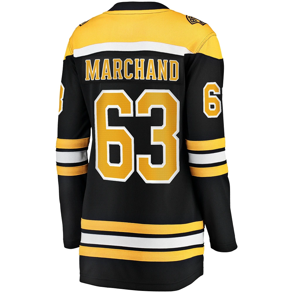 Fanatics pour femmes Brad Marchand, échappée à domicile des Bruins de Boston noirs - Réplique chandail