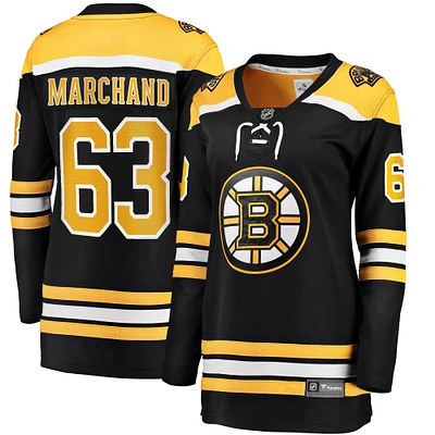 Fanatics pour femmes Brad Marchand, échappée à domicile des Bruins de Boston noirs - Réplique chandail