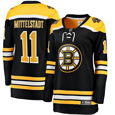 Maillot de joueuse échappée à domicile des Bruins Boston, Casey Mittelstadt, fanatiques féminines, noir