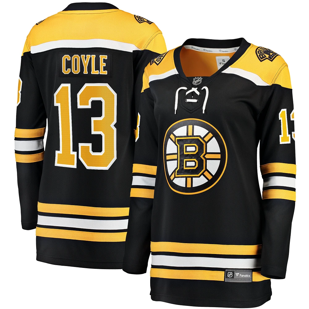 Maillot Breakaway à domicile Fanatics Charlie Coyle pour femmes, noir, Bruins de Boston