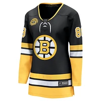 Maillot de joueur première division des Bruins Boston 100e anniversaire Fanatics David Pastrnak noir pour femmes