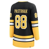 Maillot de joueur première division des Bruins Boston 100e anniversaire Fanatics David Pastrnak noir pour femmes