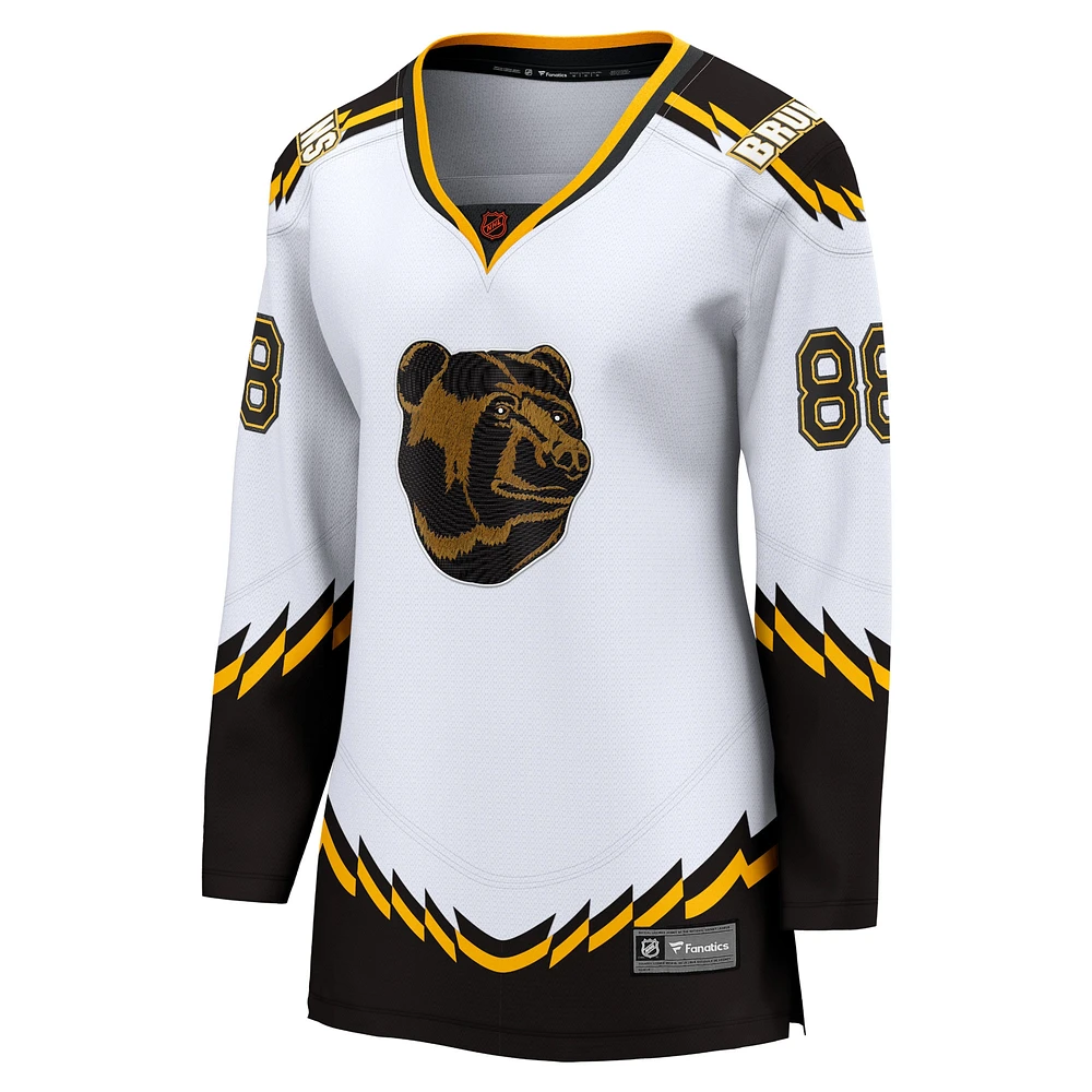 Fanatics pour femmes David Pastrnak Blanc Bruins de Boston Édition spéciale 2.0 Maillot joueur échappé