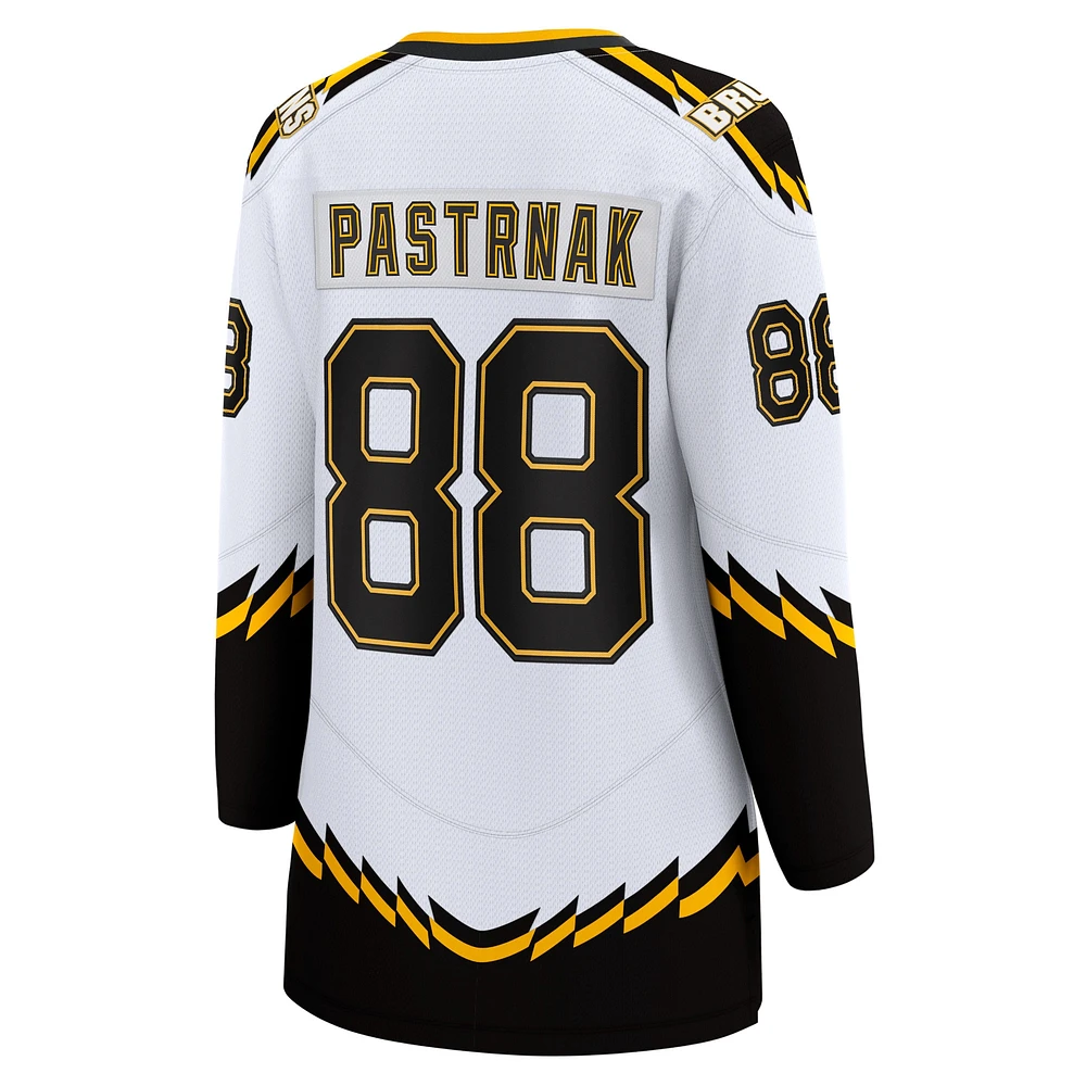 Fanatics pour femmes David Pastrnak Blanc Bruins de Boston Édition spéciale 2.0 Maillot joueur échappé