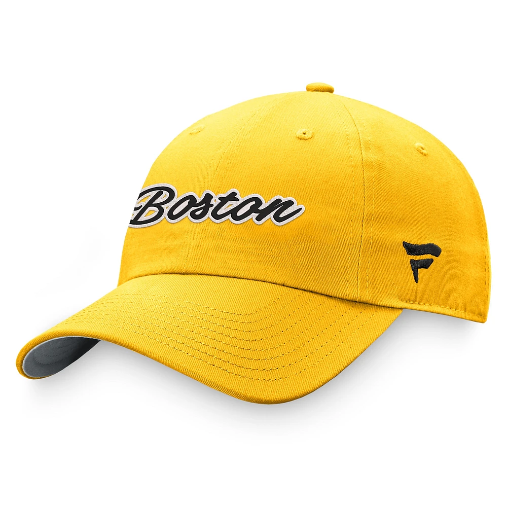 Women's Fanatics Gold  Boston Bruins Breakaway Adjustable Hat