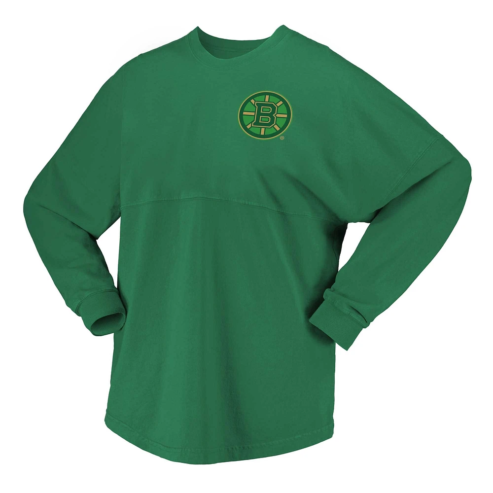 Women's Fanatics Kelly Green Boston Bruins St. Patrick's Day Spirit Jersey T-Shirt