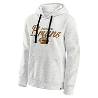 Women's Fanatics  Oatmeal Boston Bruins True Classics Quilted Pullover Hoodie