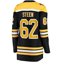 Maillot de joueur échappé à domicile Fanatics Oskar Steen noir des Bruins Boston pour femmes