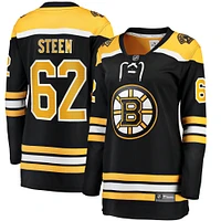 Maillot de joueur échappé à domicile Fanatics Oskar Steen noir des Bruins Boston pour femmes