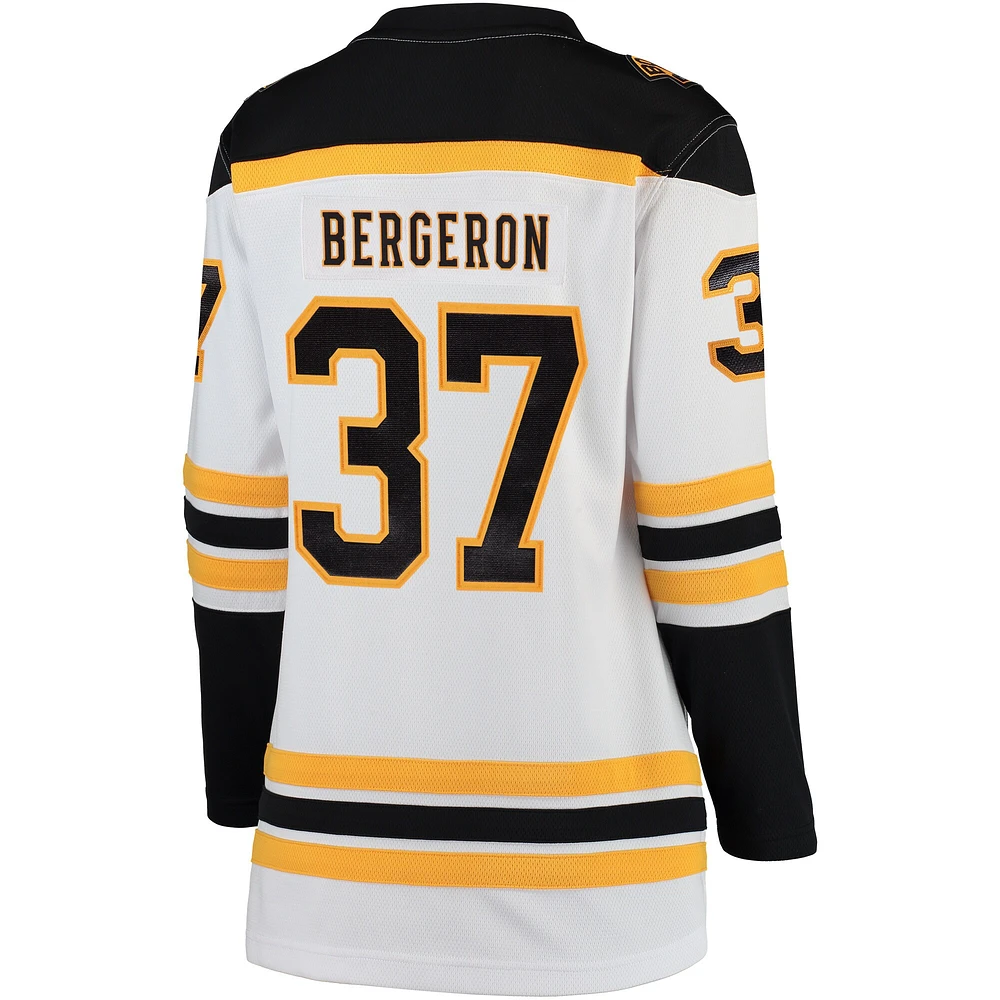 Femmes fanatiques de marque Patrice Bergeron échappée blanche des Bruins Boston - Maillot joueur