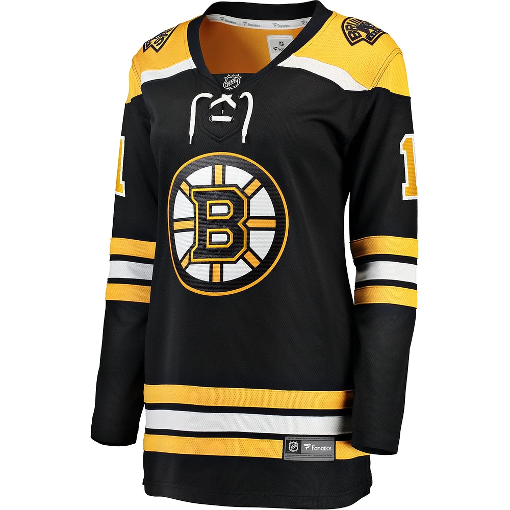 Maillot de joueur échappé à domicile Fanatics Trent Frederic noir des Bruins Boston pour femmes