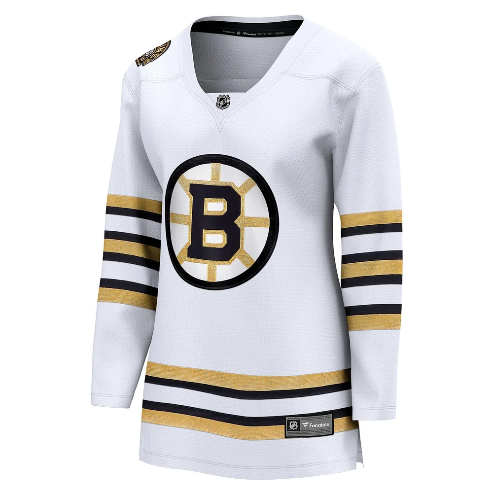 Maillot blanc Premier Breakaway du 100e anniversaire des Bruins de Boston marque Fanatics pour femmes