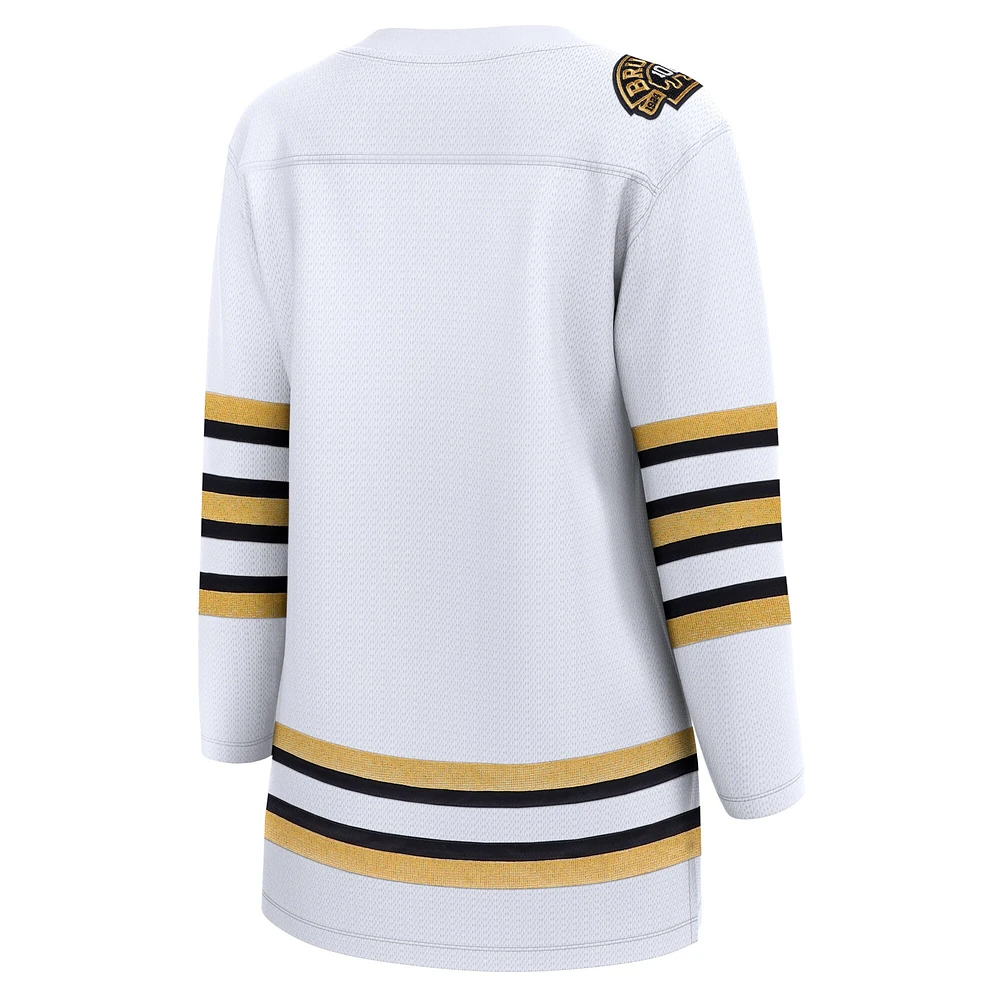 Maillot blanc Premier Breakaway du 100e anniversaire des Bruins de Boston marque Fanatics pour femmes