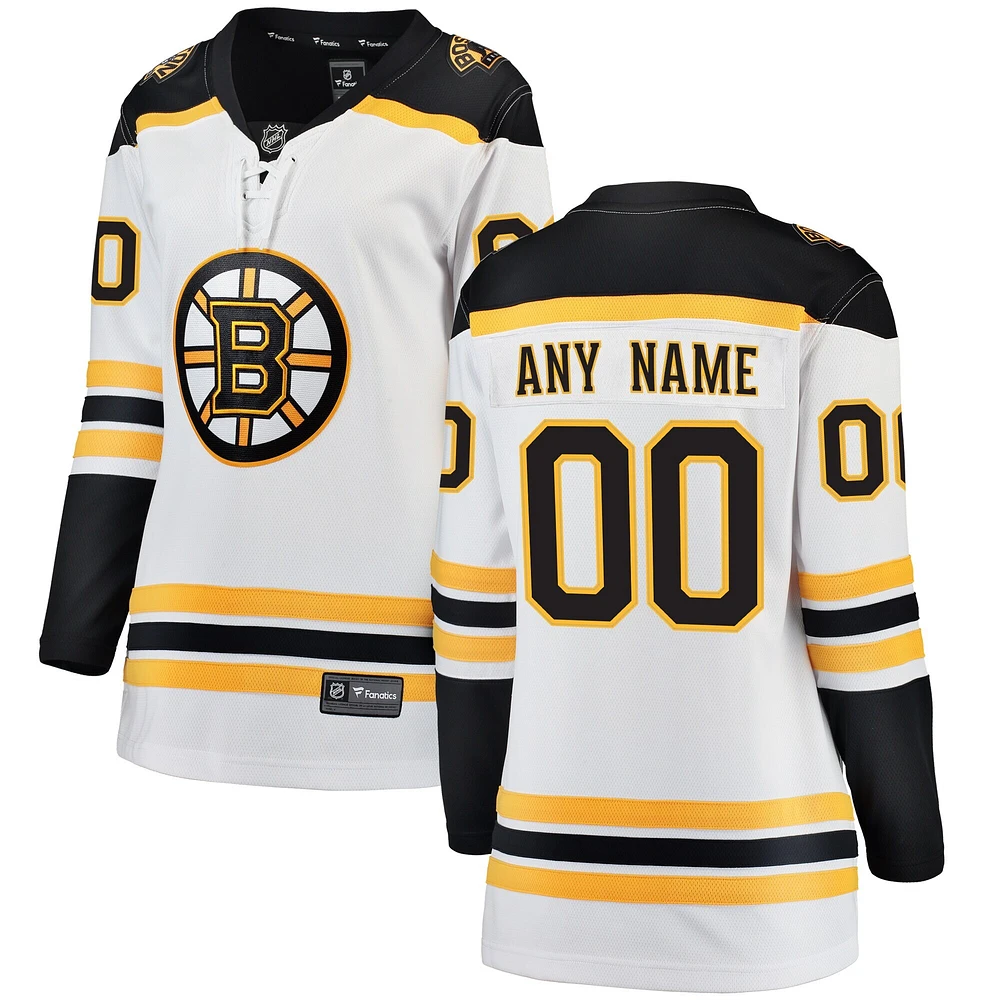 Women's Fanatics White Boston Bruins Breakaway - Custom Jersey