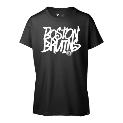 Boston Bruins Levelwear Women's Teagan Graffiti T-Shirt - Black