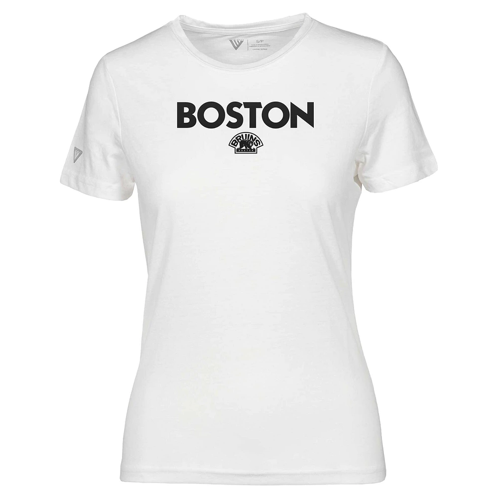 Women's Levelwear  White Boston Bruins Maddox City Capsule T-Shirt
