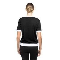 Women's New Era Black Boston Bruins Game Day Rhinestuds T-Shirt