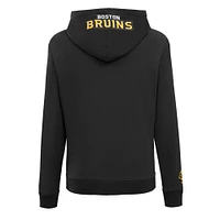 Women's Pro Standard Black Boston Bruins Classic Chenille Pullover Hoodie