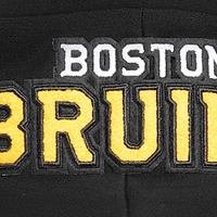 Women's Pro Standard Black Boston Bruins Classic Chenille Pullover Hoodie