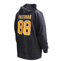 Women's Profile David Pastrnak Black Boston Bruins Plus Name & Number Thermal Pullover Hoodie