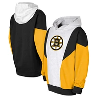 Sweat à capuche en polaire pour jeunes Bruins de Boston, cendre/noir, Champion League