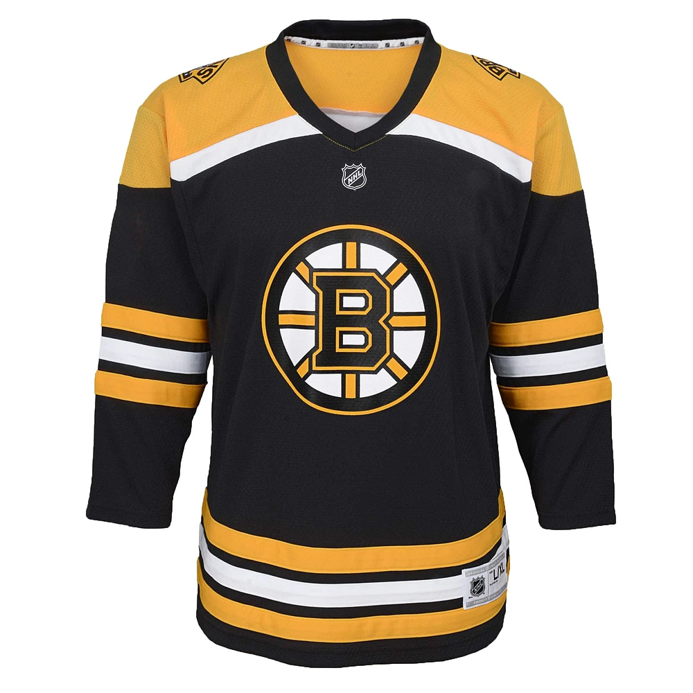 Youth Black Boston Bruins 2020/21 Home - Custom Replica Jersey