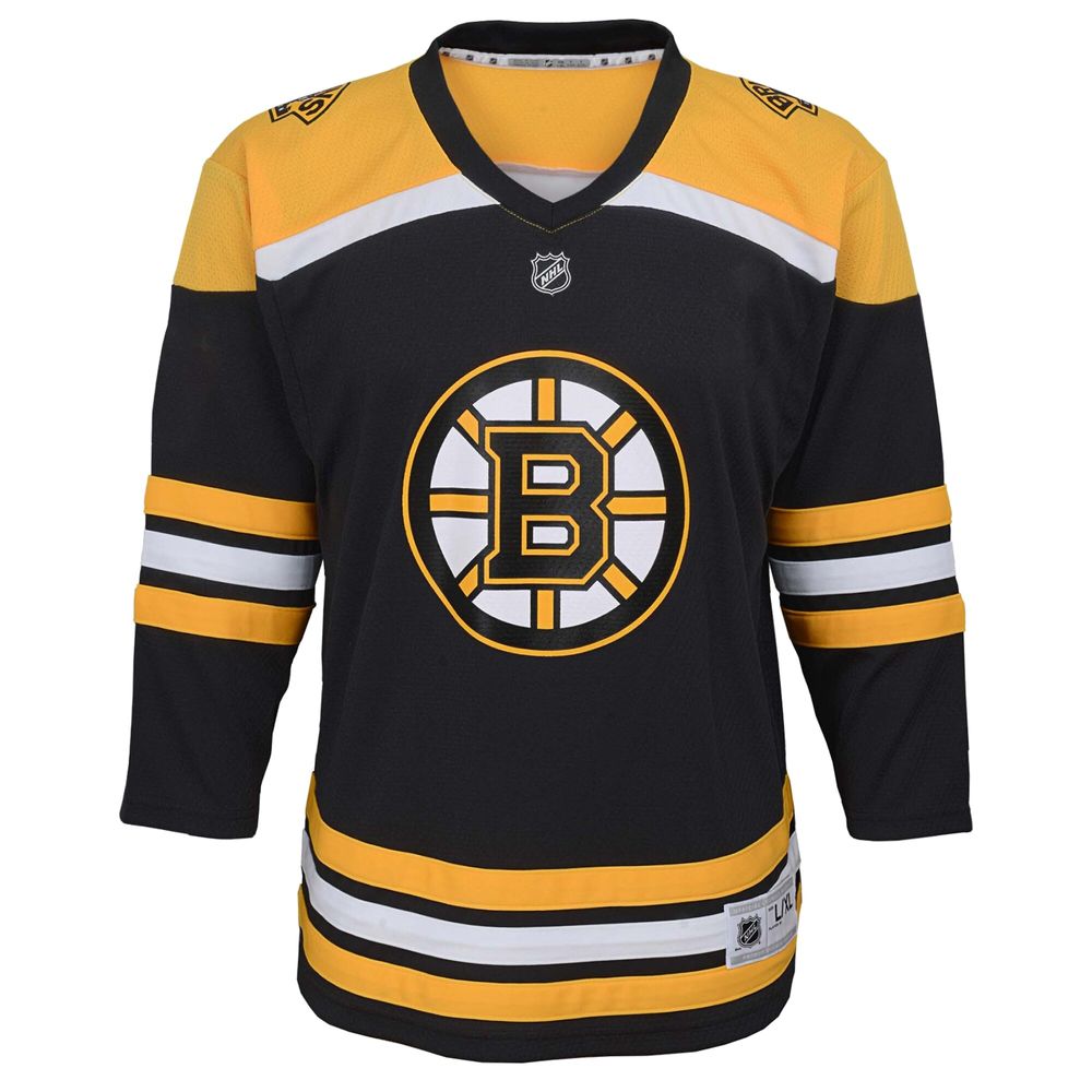 Youth Black Boston Bruins Home Replica Blank Jersey