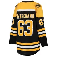 Maillot de joueur réplique à domicile des Bruins Boston noir Brad Marchand pour jeunes