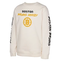 Youth Cream Boston Bruins Star Power Pullover Sweatshirt